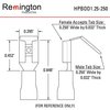 Remington Industries Piggyback Quick Connect Terminals, PVC, 16-22 AWG Wire, Red, 10 Pcs HPBDD1.25-250-10